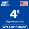 Карта Пополнения PSN 4$ (USD) США