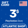 Карта Пополнения PSN 3$ (USD) США