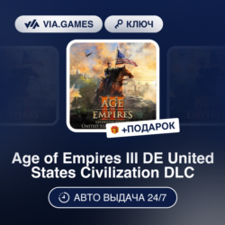 Age of Empires III DE United States Civilization DLC (Steam Ключ) МИР (Не все страны)