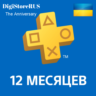 UA Подписка PS Plus 12мес