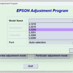 Epson AdjustmentL1210 L3210  L3250  L3251  L3260  L5290