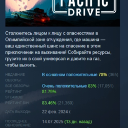 Pacific Drive: Whispers Edition АВТОДОСТАВКА STEAM GLOBAL МГНОВЕННО ЛИЦЕНЗИЯ