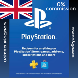 Карты пополнения    PSN ВЕЛИКОБРИТАНИЯ UK GBP ФУНТЫ