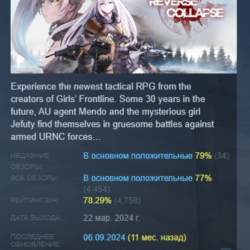 Reverse Collapse: Code Name Bakery АВТОДОСТАВКА STEAM GLOBAL МГНОВЕННО ЛИЦЕНЗИЯ