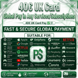 40€ UK Card   FOR GOOGLE/STEAM/APPLE    BEST PRICE