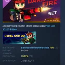 Pixel Gun 3D - Dark Fire Set DLC STEAM GIFT РОССИЯ