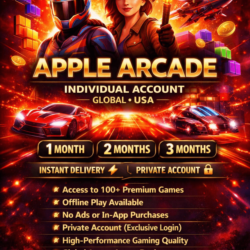 APPL  ARCADE ГЛОБАЛЬНЫЙ  1/ 2/3/4 МЕСЯЦА   ИНДИВИДУАЛЬНЫЙ  ПРИВАТНЫЙ АККАУНТ