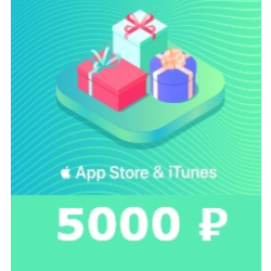 5000 руб AppStore iTunes подарочная карта пополненияRUR