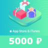 5000 руб AppStore iTunes подарочная карта пополненияRUR
