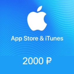 2000 руб AppStore iTunes подарочная карта пополненияRUR