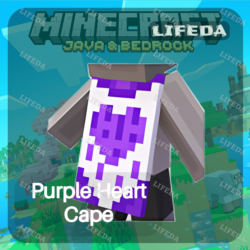 МАЙНКРАФТ    Purple Heart Cape    СКИН • ТВИЧ ДРОПЫ / ДРОПСЫ • JAVA & BEDROCK•GLOBAL