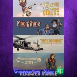 ☀️Klabater Bundle The Amazing American Circus, Moonshine Inc., Heliborne and Cro XBOX