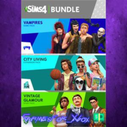 ☀️The Sims 4 Bundle - City Living, Vampires, Vintage Glamour Stuff XBOX DLC