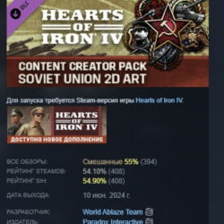 Hearts of Iron IV: Content Creator Pack Soviet Union 2D DLC AUTODELIVERY STEAM RUSSIA
