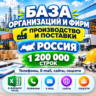 База организаций и фирм - Производство и Поставки (1 200 000 шт). Вся Россия. 2026 г.