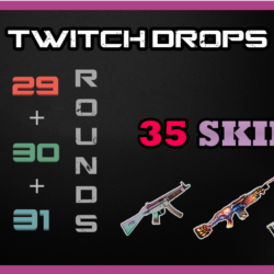 TWITCH DROPS    29 30 31   раунды    35 Скинов