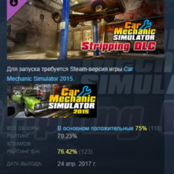 Car Mechanic Simulator 2015 - Car Stripping DLC АВТОДОСТАВКА STEAM РОССИЯ