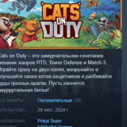 Cats on Duty 💎 АВТОДОСТАВКА STEAM GLOBAL МГНОВЕННО ЛИЦЕНЗИЯ