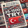АВТО iTunes & App Store 25-1500 TRY | Турция