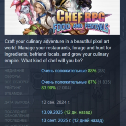 Chef RPG АВТОДОСТАВКА STEAM GLOBAL МГНОВЕННО ЛИЦЕНЗИЯ