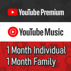 YouTube Premium Music Семейная Индивидуальная подписка