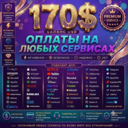 170$ US Card   Premium Access: Tiktok, Fiverr, Google