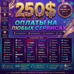 250$ US Card   Premium Access: Tiktok, Fiverr, Google