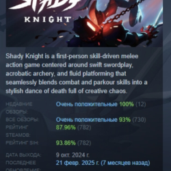 Shady Knight АВТОДОСТАВКА STEAM GLOBAL МГНОВЕННО ЛИЦЕНЗИЯ