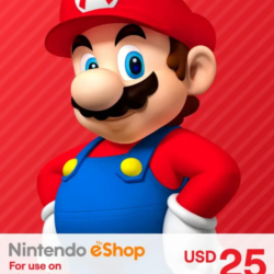 🎁 КАРТА ОПЛАТЫ NINTENDO ESHOP — 25 USD [USA]
