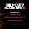 15 MIN 2XP   15 MIN WEAPON XP COD BLACK OPS 7/6 GLOBAL
