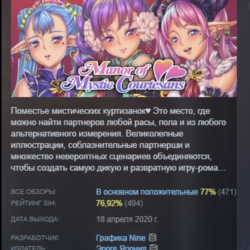 Manor of Mystic Courtesans АВТОДОСТАВКА STEAM GLOBAL МГНОВЕННО ЛИЦЕНЗИЯ