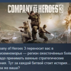 Company of Heroes 3 АВТОДОСТАВКА STEAM GLOBAL МГНОВЕННО ЛИЦЕНЗИЯ