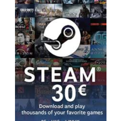 Steam Wallet Gift Card €30 - карта для региона EU