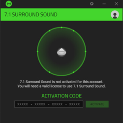 Razer 7.1 Surround sound   Ключ активации