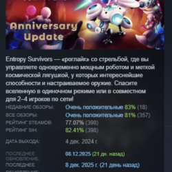Entropy Survivors АВТОДОСТАВКА STEAM GLOBAL МГНОВЕННО ЛИЦЕНЗИЯ