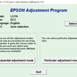 Сброс Epson L3100 Adjustment Program