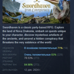 Swordhaven: Iron Conspiracy АВТОДОСТАВКА STEAM GLOBAL МГНОВЕННО ЛИЦЕНЗИЯ