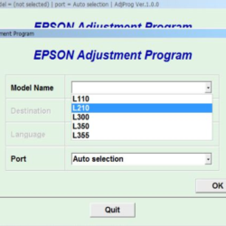 Сброс Epson L110 L210 L300 L350 L355 Adjustment Program