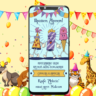 Анимированное приглашения Kids