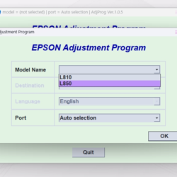 EPSON AdjProg Reset L810 L850