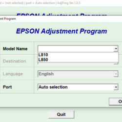Сброс Epson L810 L850 Adjustment Program