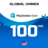 Карта PlayStation PSN 100 USD США  КОД ПОПОЛНЕНИЯ