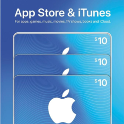 2-500  USD App Store/iTunes  Подарочная карта США