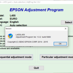 Сброс Epson L455 L456 Adjustment Program