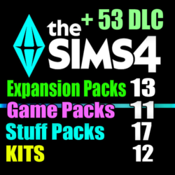 SIMS 4   53 DLC (13 дополнений 11 наборов 17 каталогов 9 комплектов)