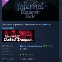 Darkest Dungeon II Infernal Supporter Pack DLC AUTODELIVERY STEAM РОССИЯ