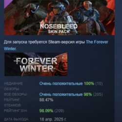 The Forever Winter - Nosebleed Skin Pack АВТОДОСТАВКА STEAM РОССИЯ