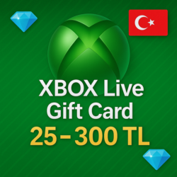 Xbox Gift Card - 25-50-100-300 TL  (TURKEY)