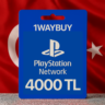 ТУРЦИЯ PlayStation Netwoк 4000 TRY Подарочная карта код