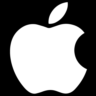 Логотип Apple (Яблоко) белый, векторное изображение
